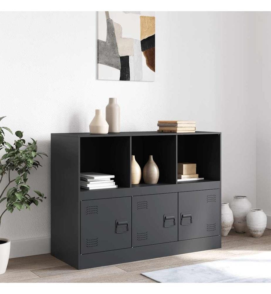 Sideboard Anthrazit 99x39x73 cm Stahl