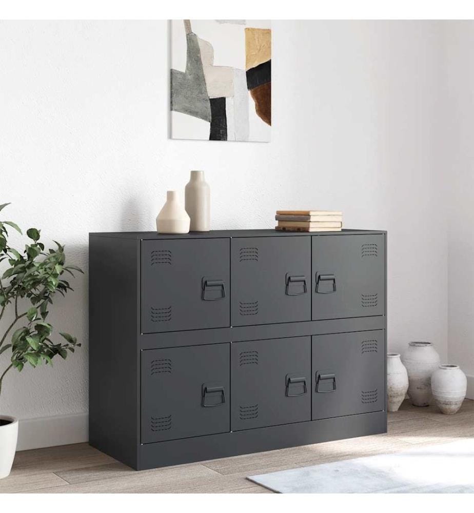 Sideboard Anthrazit 99x39x73 cm Stahl