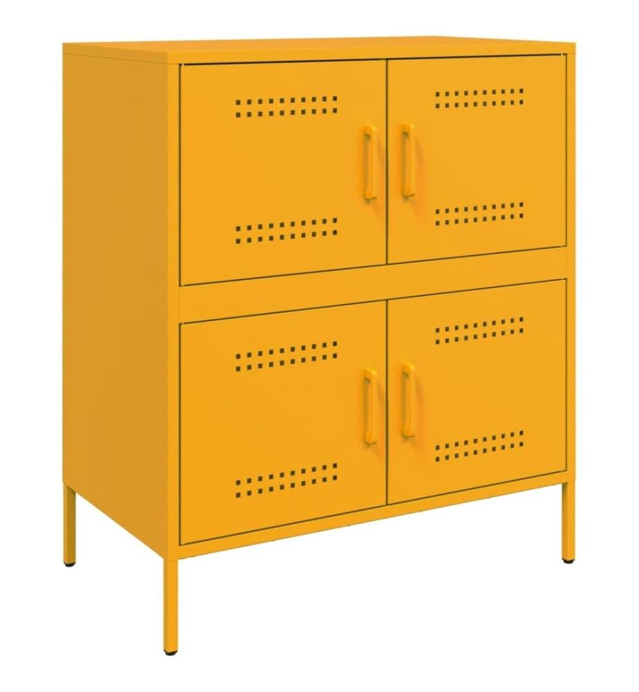 Sideboard Senfgelb 68x39x79 cm Stahl