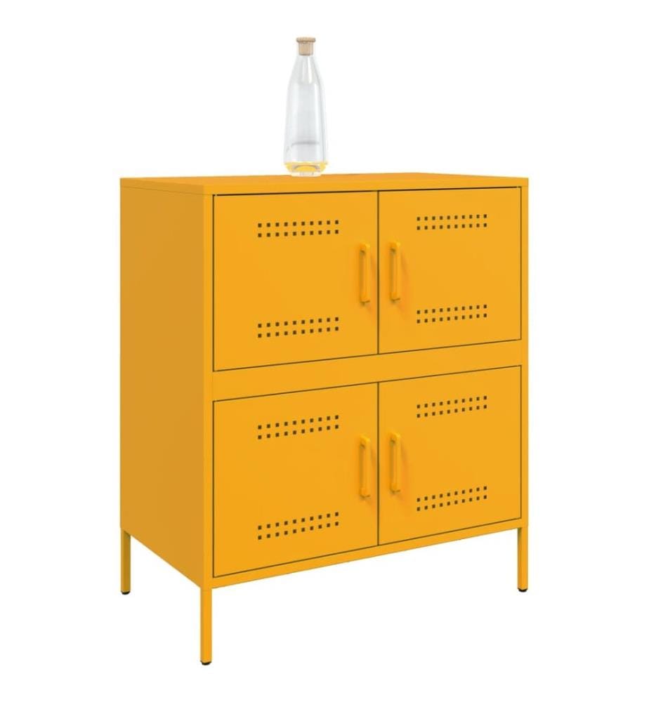 Sideboard Senfgelb 68x39x79 cm Stahl