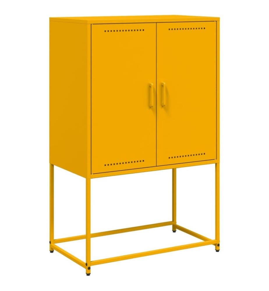 Highboard Senfgelb 68,5x38,5x107 cm Stahl