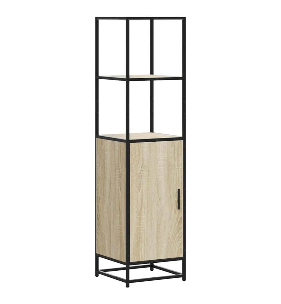 Highboard Sonoma-Eiche 35,5x35x139 cm Holzwerkstoff Metall