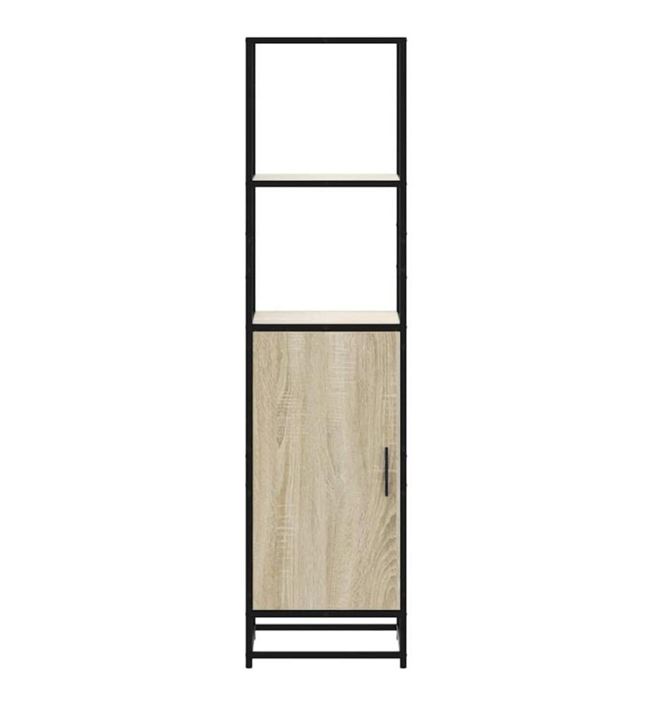 Highboard Sonoma-Eiche 35,5x35x139 cm Holzwerkstoff Metall