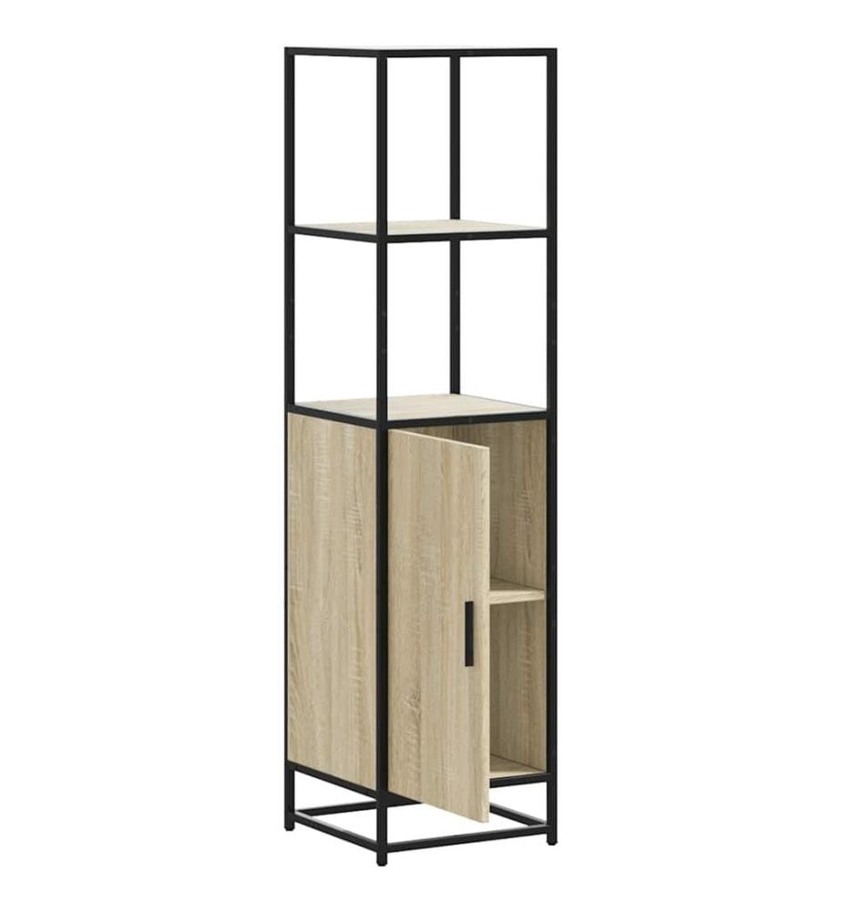 Highboard Sonoma-Eiche 35,5x35x139 cm Holzwerkstoff Metall