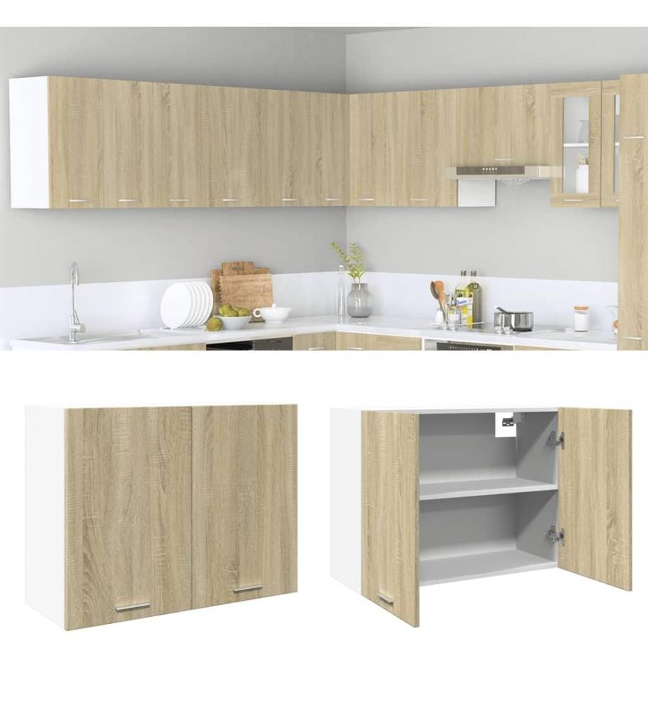 Hängeschrank Lyon Sonoma-Eiche 80x31x60 cm Holzwerkstoff