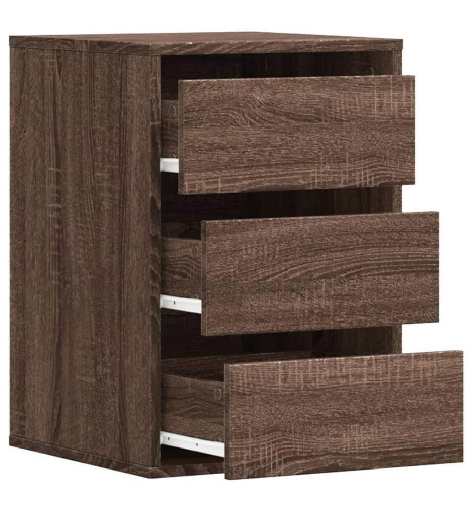 Commode d'angle chêne marron 40x41x58 cm bois d'ingénierie