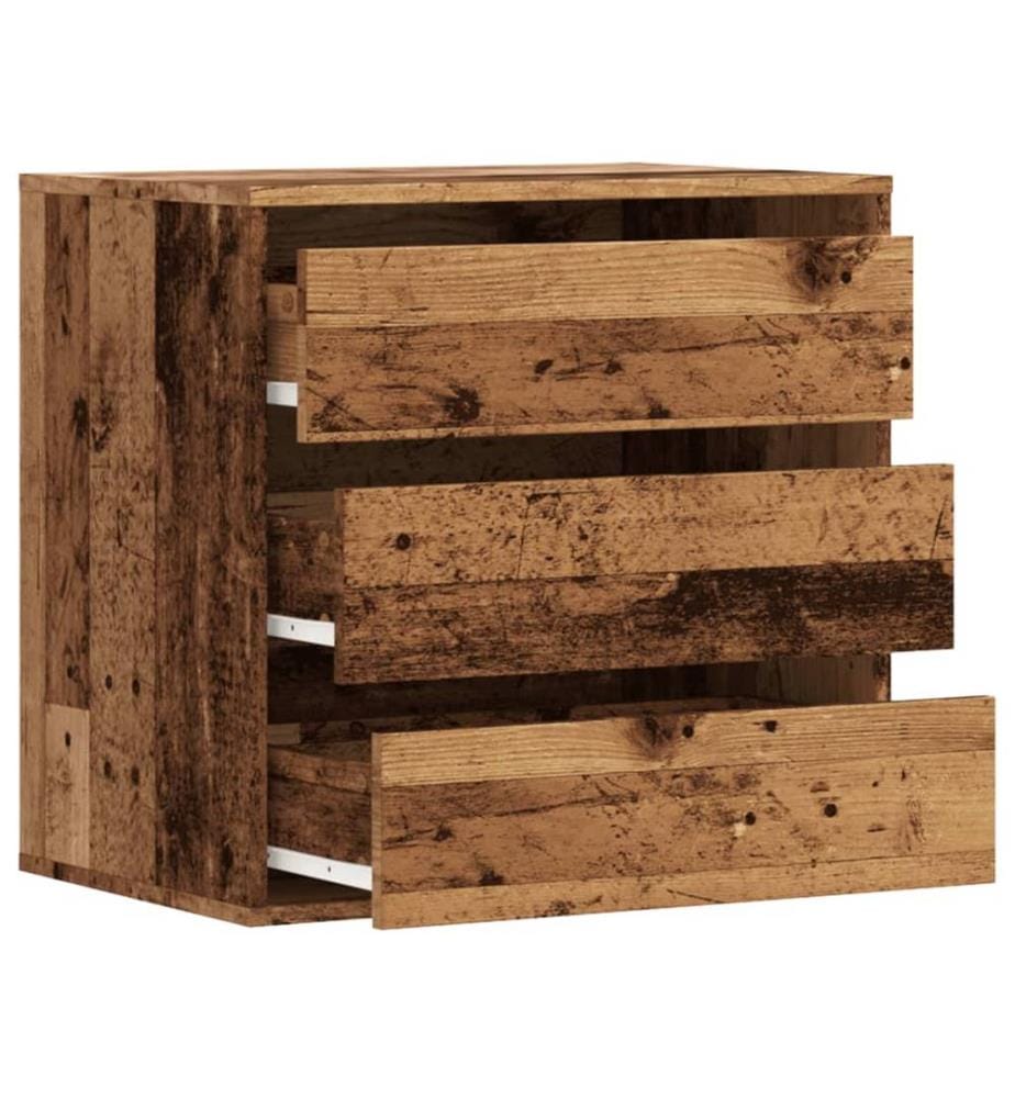 Commode d'angle vieux bois 60x41x58 cm bois d'ingénierie