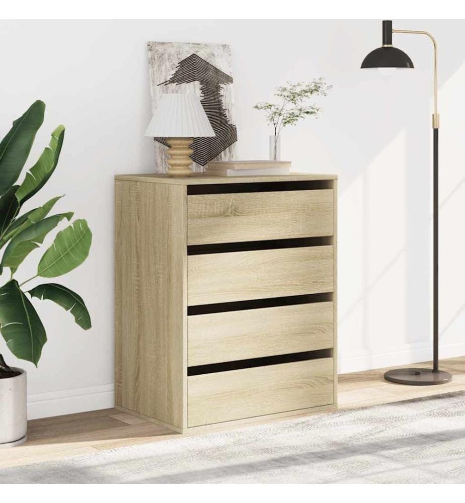 Commode d'angle chêne sonoma 60x41x76 cm bois d'ingénierie