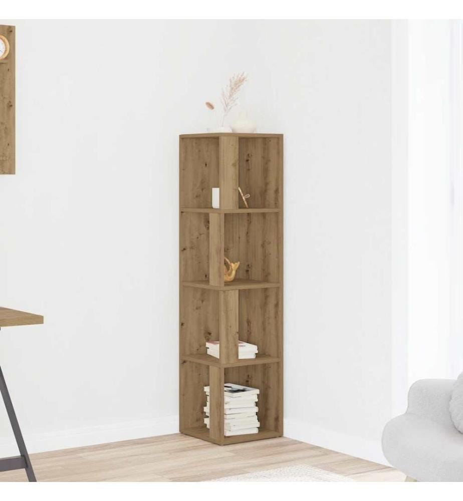 Eckregal Artisan-Eiche 33x33x132 cm Holzwerkstoff