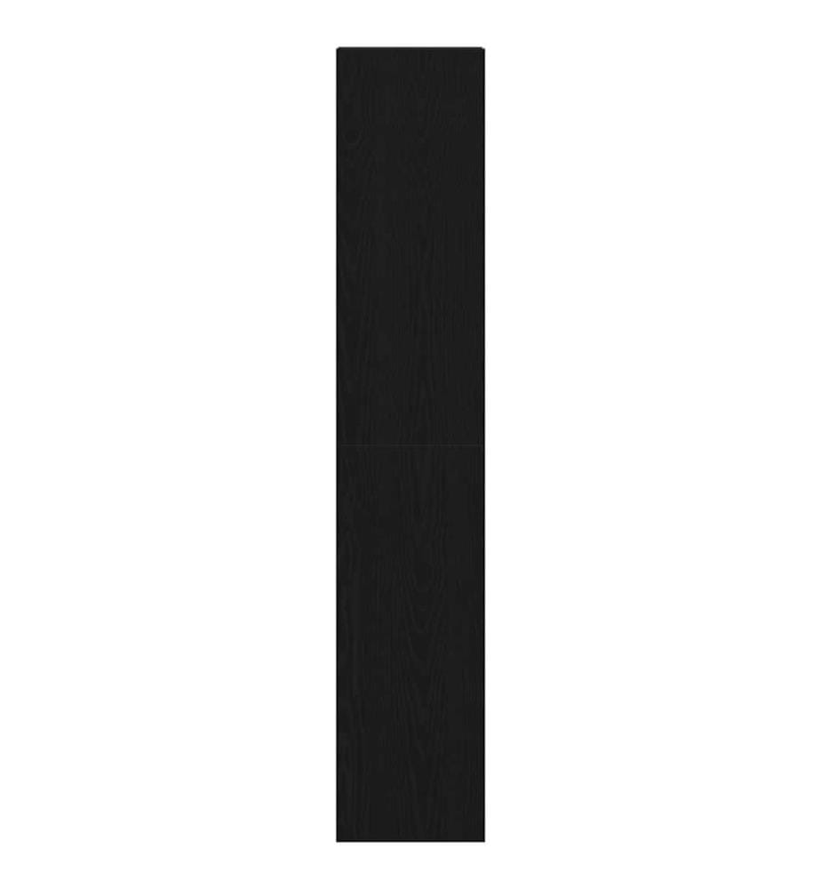Bücherregale 2 Stk. Stapelbar Schwarz Eichen-Optik 30x30x80 cm