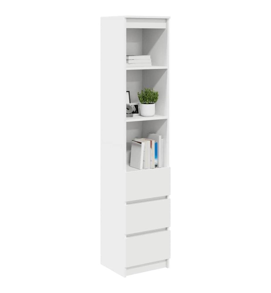 Highboard Weiss 37,5x35x180 cm Holzwerkstoff