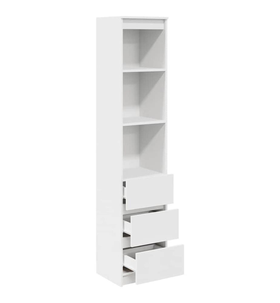 Highboard Weiss 37,5x35x180 cm Holzwerkstoff
