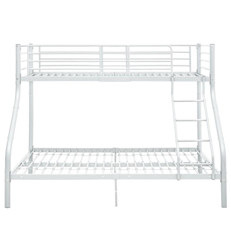 Cadre de lit superposé sans matelas Blanc 140x200 cm/90x200 cm