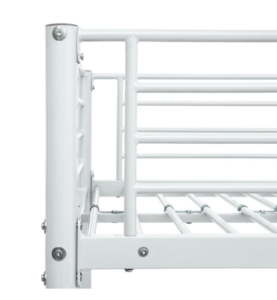 Cadre de lit superposé sans matelas Blanc 140x200 cm/90x200 cm