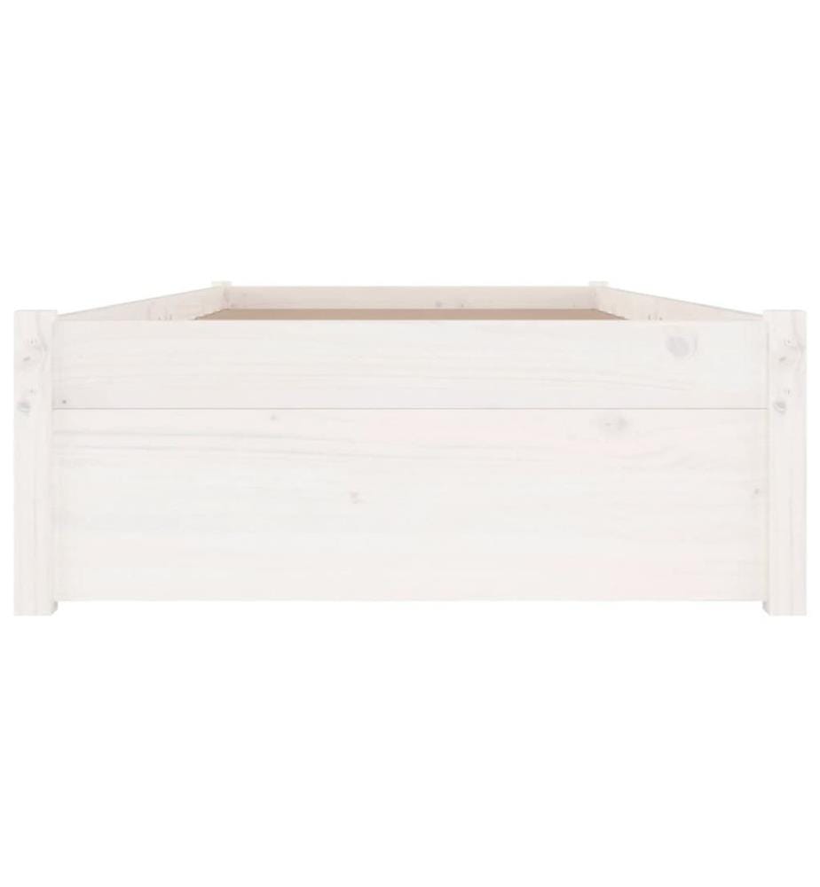 Bett mit Schubladen Weiss 90x200 cm