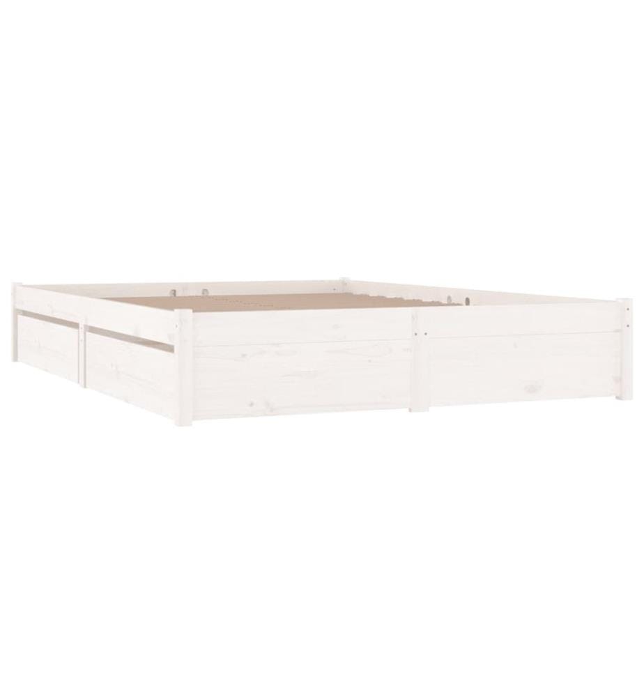Bett mit Schubladen Weiss 160x200 cm
