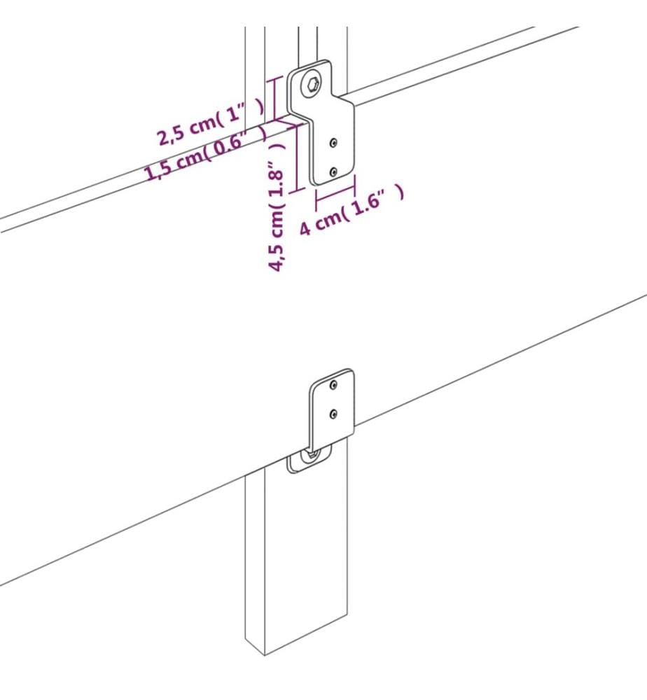 Kopfteil Hellgrau 180 x 5 x 118/128 cm Stoff
