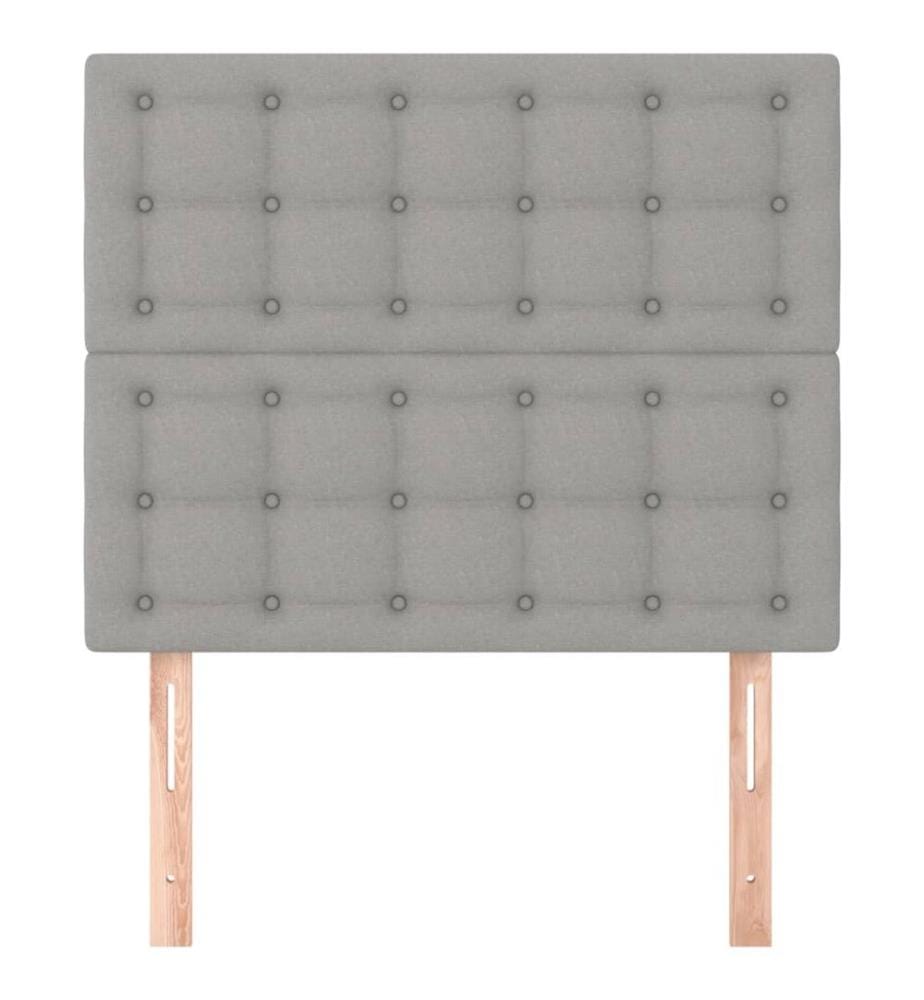 Kopfteil Hellgrau 100 x 5 x 118/128 cm Stoff