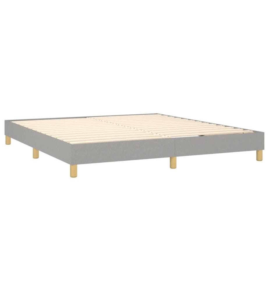 Boxspringbettgestell Hellgrau 160x200 cm Stoff