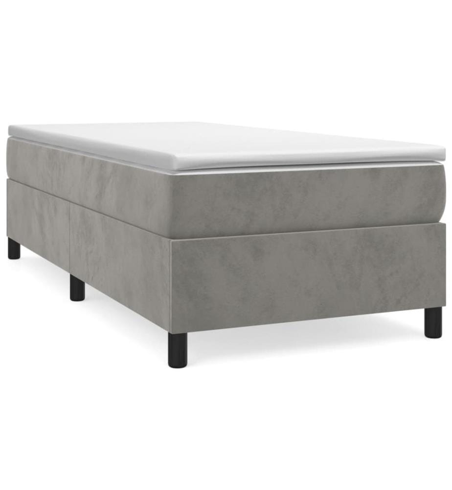 Boxspringbettgestell Hellgrau 90x200 cm Samt
