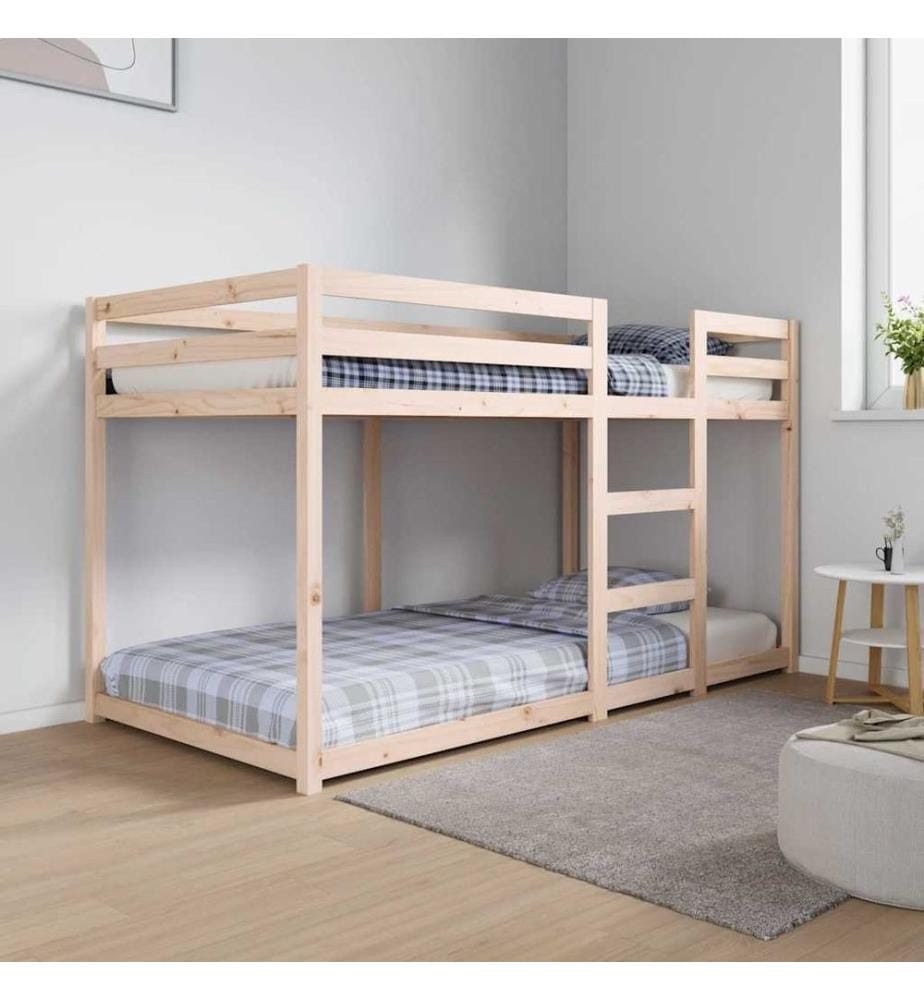 Lit superposé sans matelas 90x190 cm bois de pin massif