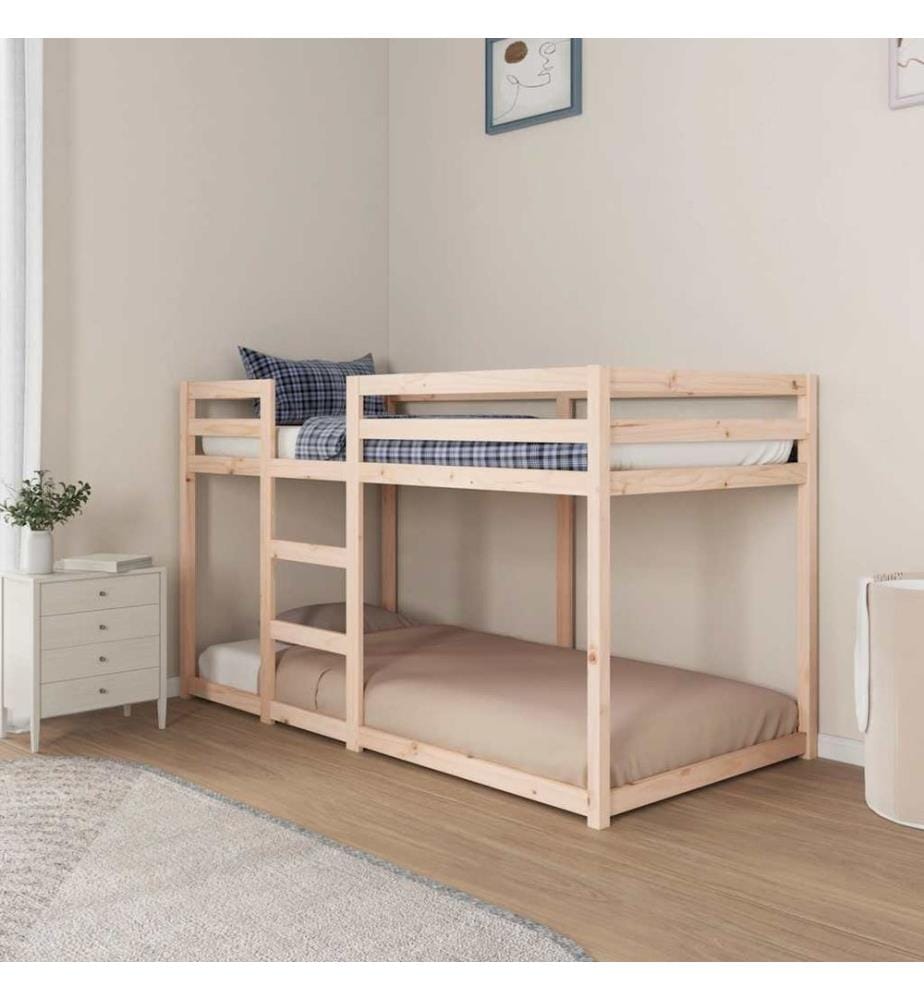 Lit superposé sans matelas 90x190 cm bois de pin massif