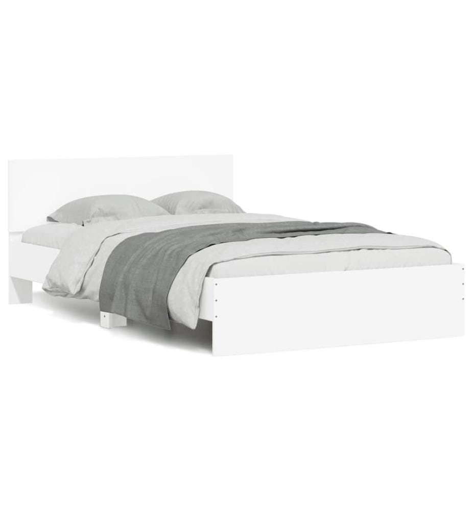 Cadre de lit sans matelas blanc 120x200 cm