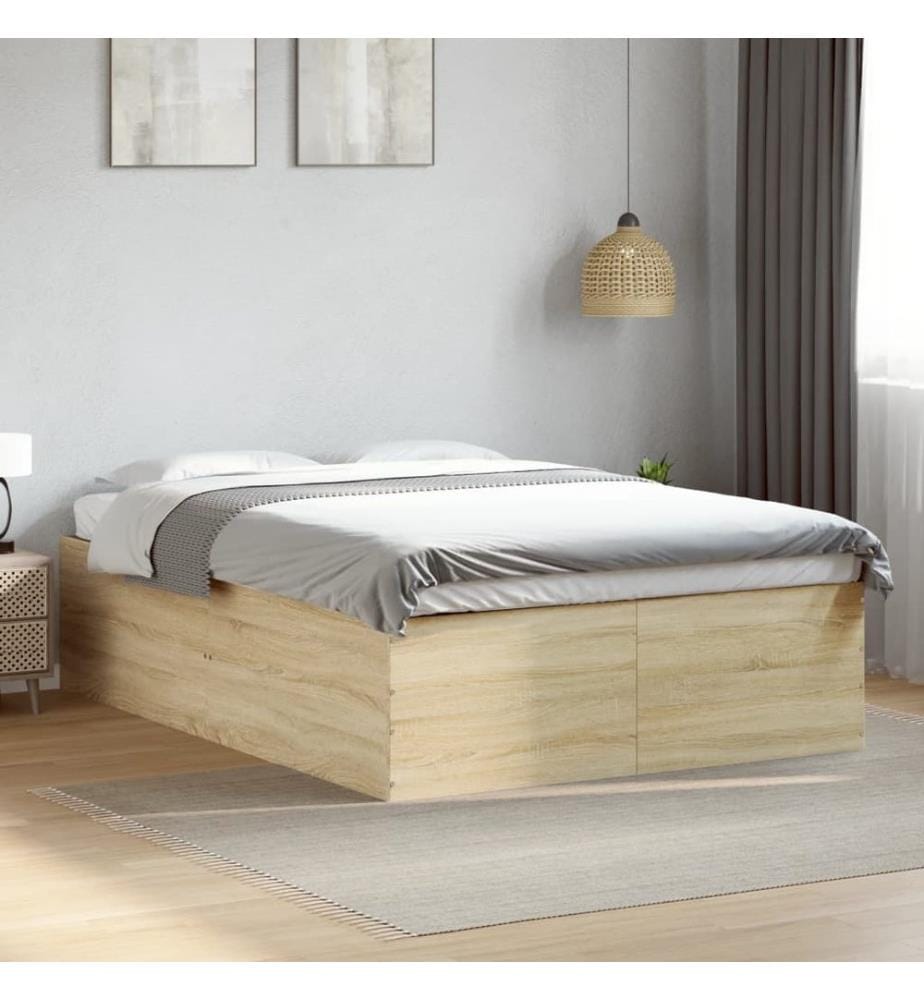 Bettgestell Sonoma-Eiche 120x200 cm Holzwerkstoff