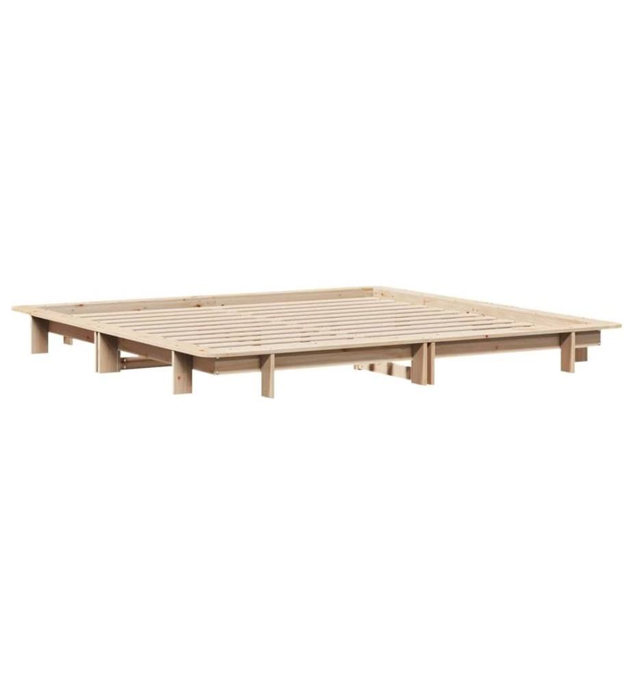 Cadre de lit sans matelas 180x200 cm bois massif de pin