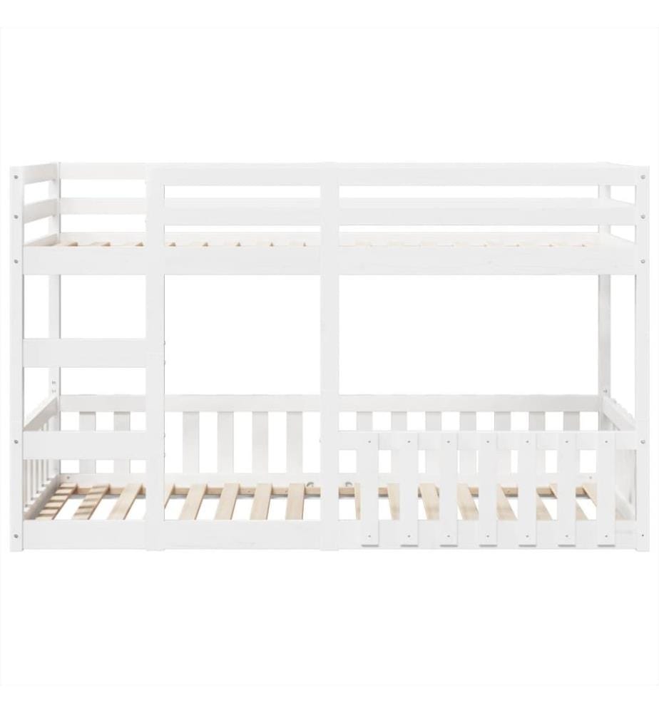 Lit superposé Blanc 80x200 cm Bois de pin massif