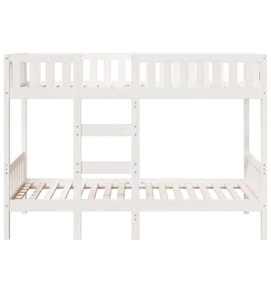 Lit superposé Blanc 80x200 cm Bois de pin massif