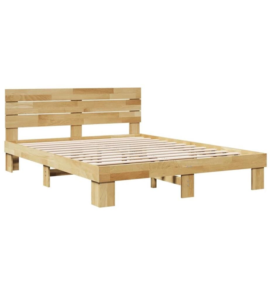 Cadre de lit avec tête de lit sans matelas 140 x 200 cm