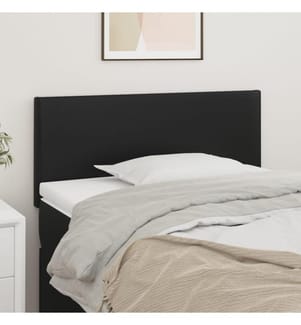 Kopfteil Schwarz 100x5x78/88 cm Kunstleder
