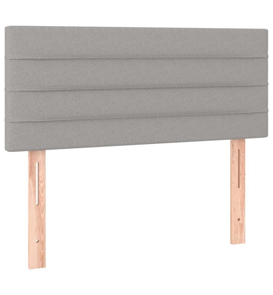 Kopfteil Hellgrau 100x5x78/88 cm Stoff
