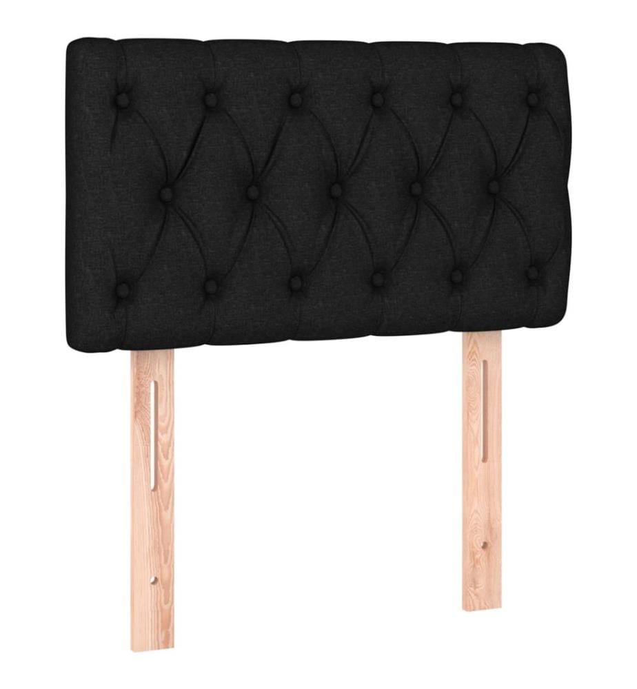 Kopfteil Schwarz 80x7x78/88 cm Stoff