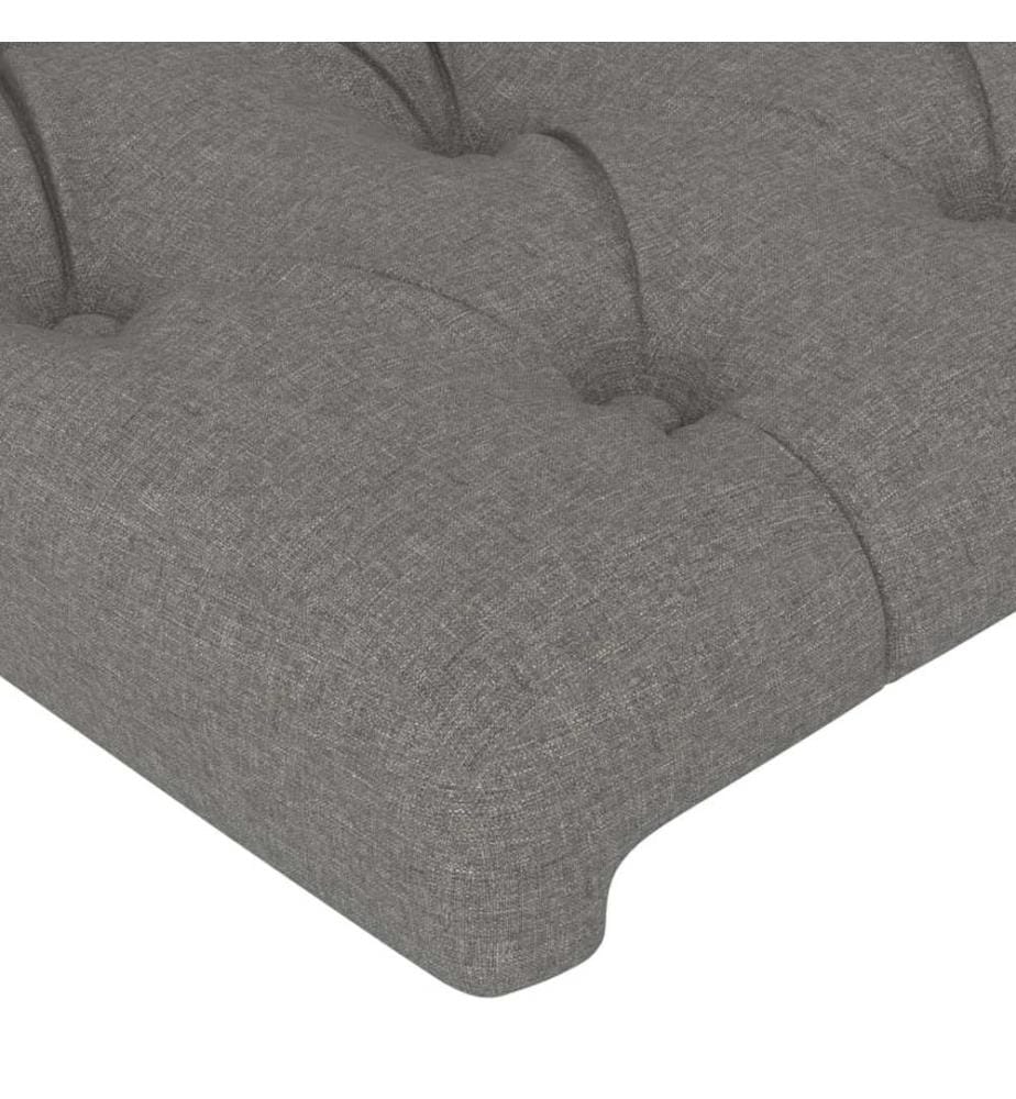 Kopfteile 2 Stk. Dunkelgrau 90x7x78/88 cm Stoff