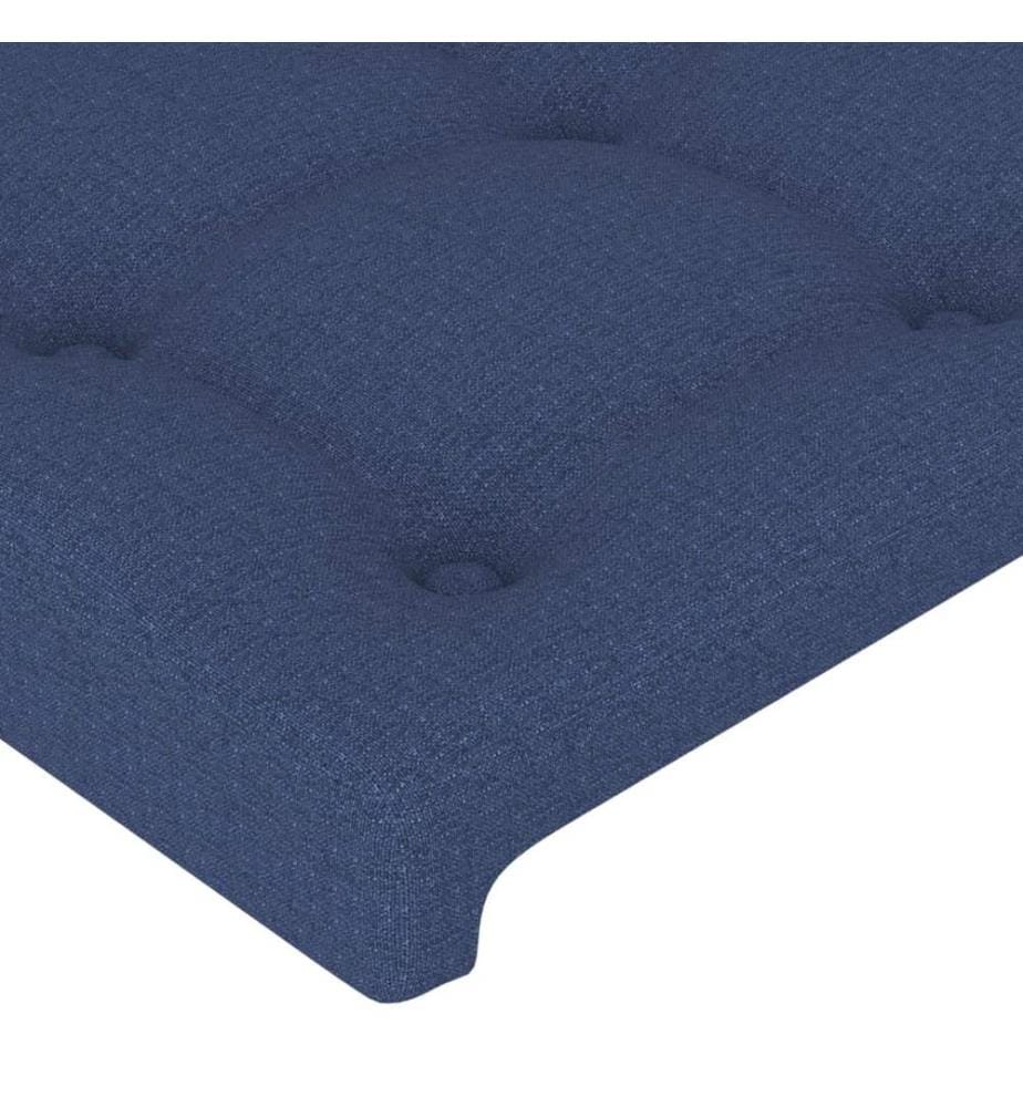 Kopfteil Blau 90x5x78/88 cm Stoff