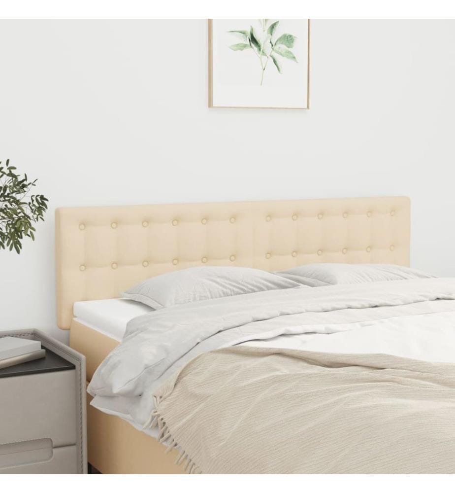 Kopfteile 2 Stk. Creme 72x5x78/88 cm Stoff