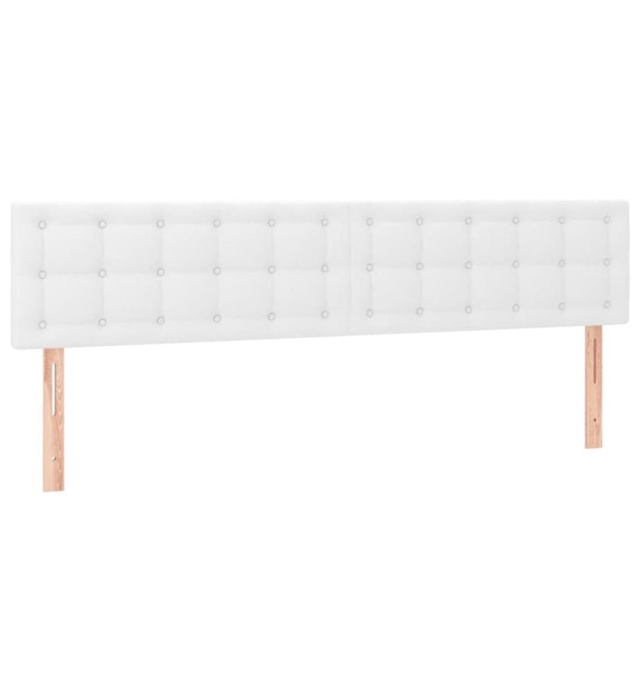 Têtes de lit 2 pcs Blanc 80x5x78/88 cm Similicuir