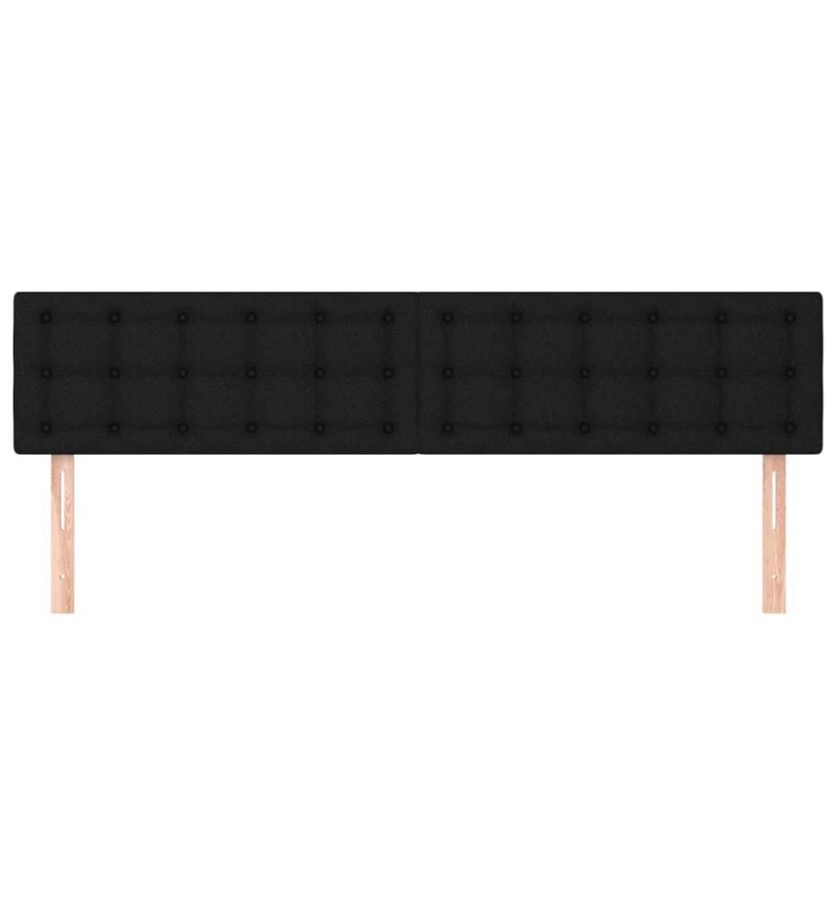 Kopfteile 2 Stk. Schwarz 100x5x78/88 cm Stoff