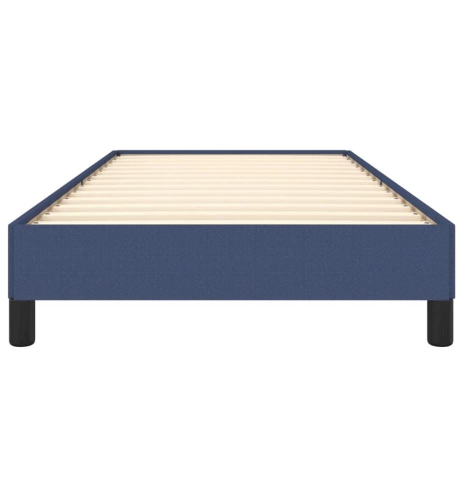 Cadre de lit sans matelas bleu 80x200 cm tissu