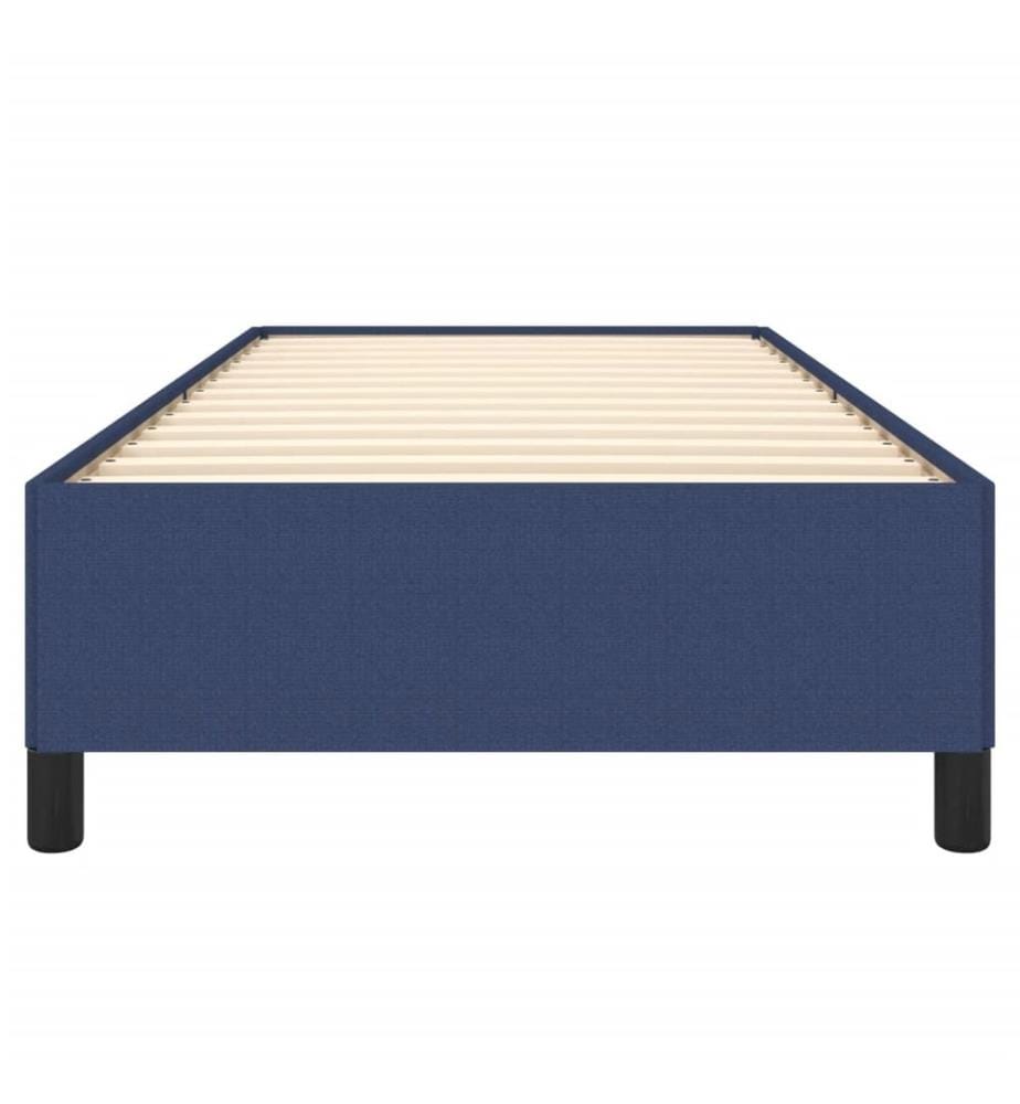 Cadre de lit sans matelas bleu 90x200 cm tissu