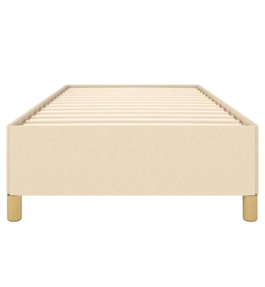 Cadre de lit sans matelas crème 80x200 cm tissu