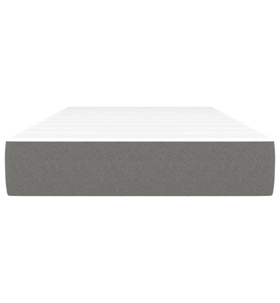 Taschenfederkernmatratze Mittel Dunkelgrau 90x190x20 cm Stoff