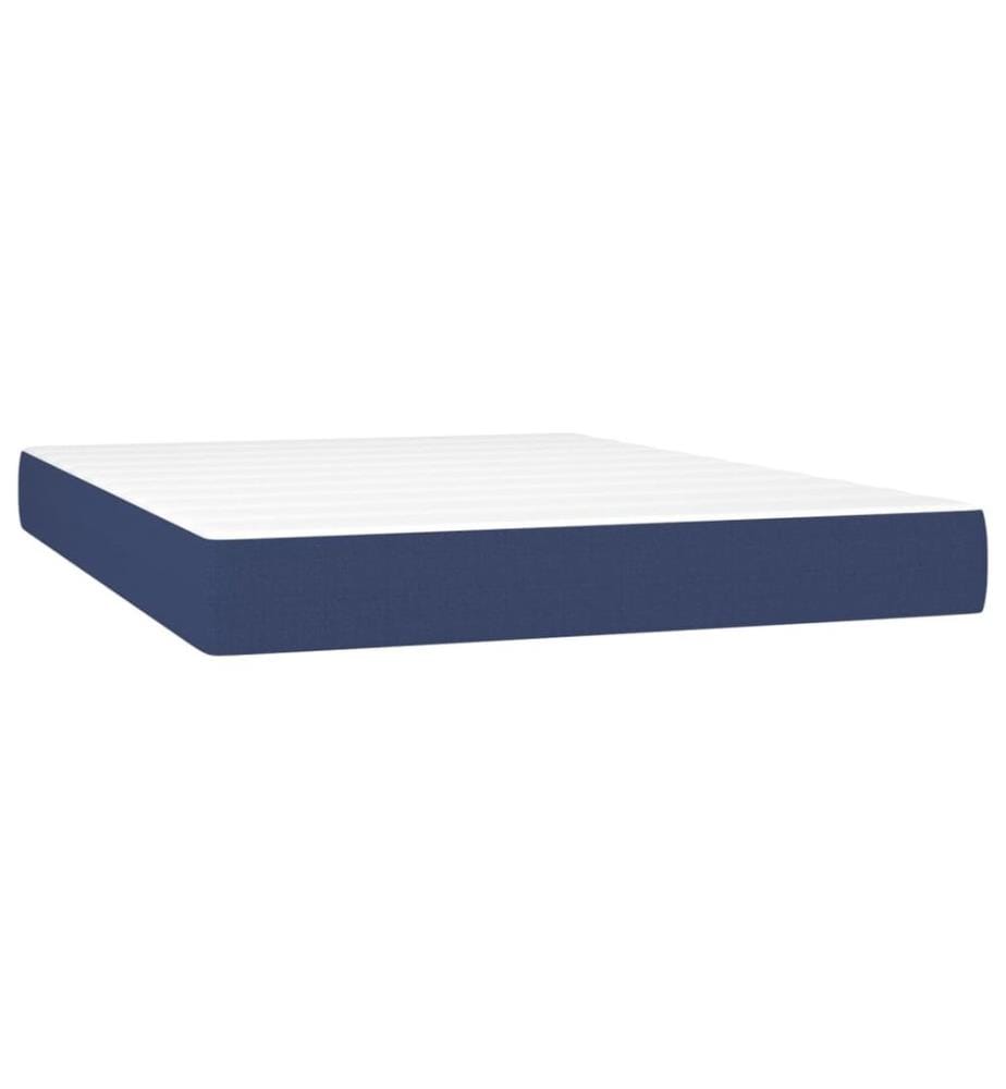 Taschenfederkernmatratze Mittel Blau 140x200x20 cm Stoff