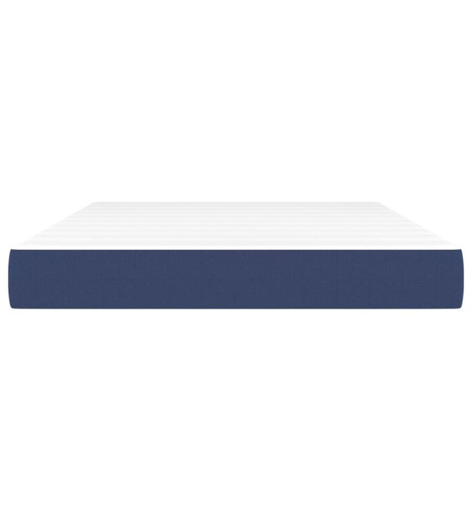 Taschenfederkernmatratze Mittel Blau 140x200x20 cm Stoff