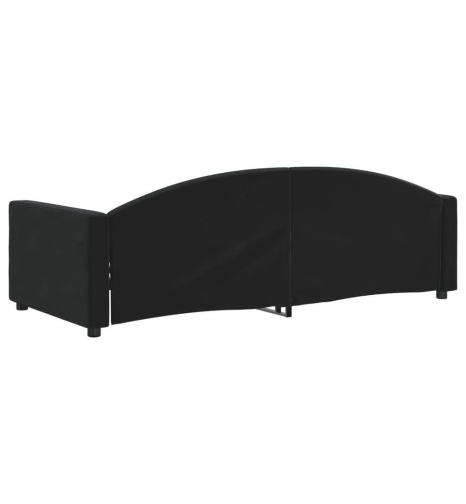 Lit de repos sans matelas noir 90x200 cm velours