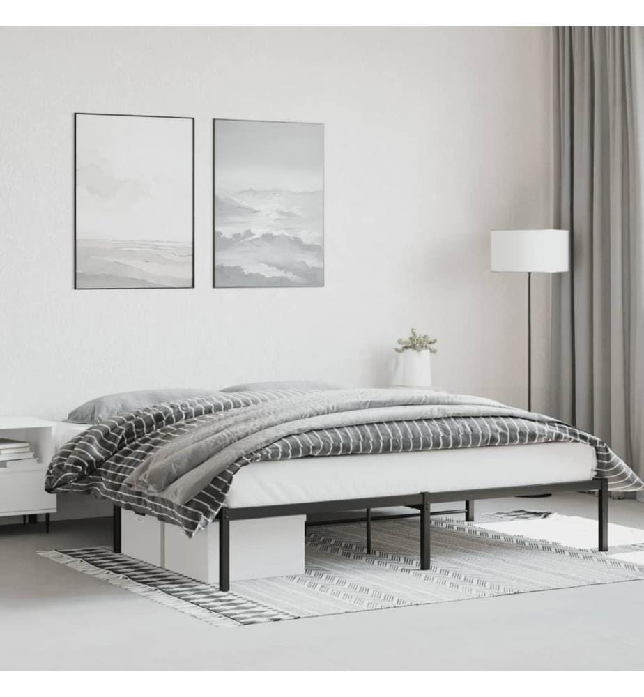 Bettgestell Metall Schwarz 180x200 cm