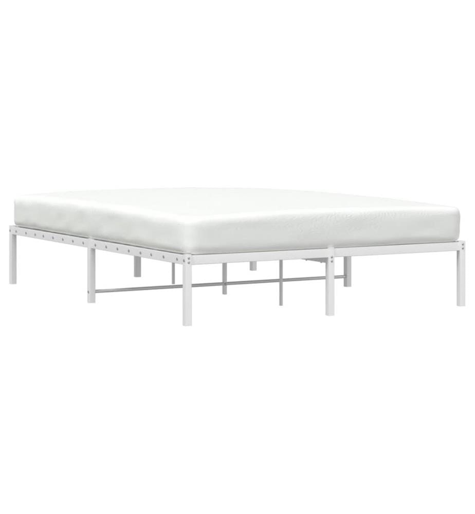 Bettgestell Metall Weiss 160x200 cm