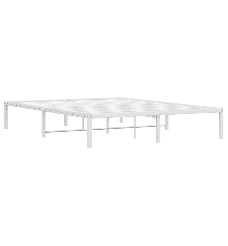 Bettgestell Metall Weiss 160x200 cm